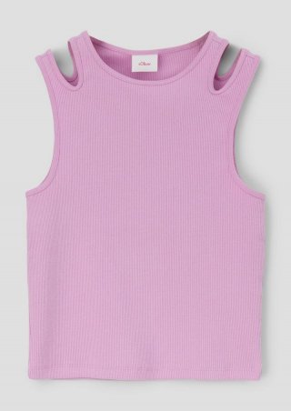 s.Oliver Tank-Top aus Baumwollstretch - altrosa