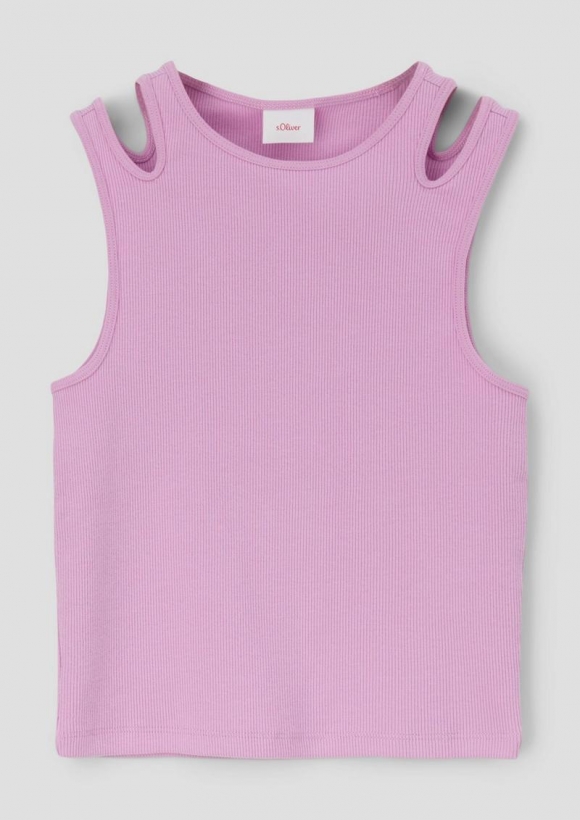 s.Oliver Tank-Top aus Baumwollstretch - altrosa