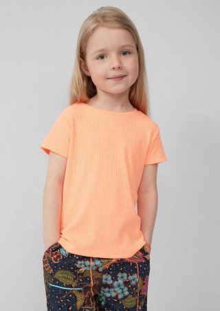 s.Oliver Elastisches T-Shirts aus Rippware - orange
