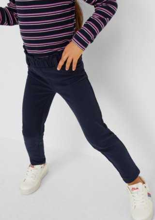 s.Oliver Leggings mit Paperbag-Bund - navy