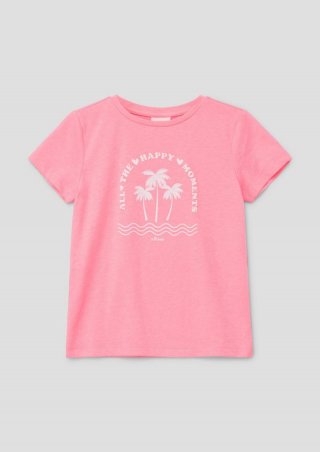 s.Oliver T-Shirt mit Frontprint - rosa