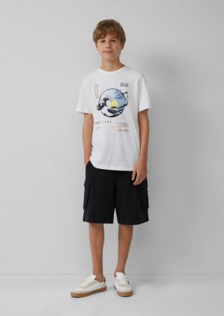 s.Oliver Bermuda mit Cargotaschen im Loose Fit - schwarz
