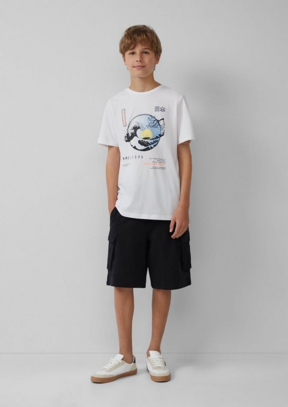 s.Oliver Bermuda mit Cargotaschen im Loose Fit - schwarz