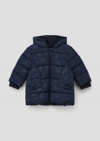 s.Oliver Steppmantel mit Allovermuster - navy