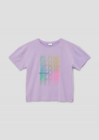 s.Oliver T-Shirt it Frontprint - lavendel