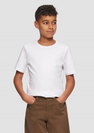 s.Oliver T-Shirt aus Baumwolle mit kleinem Schriftprint - weiß