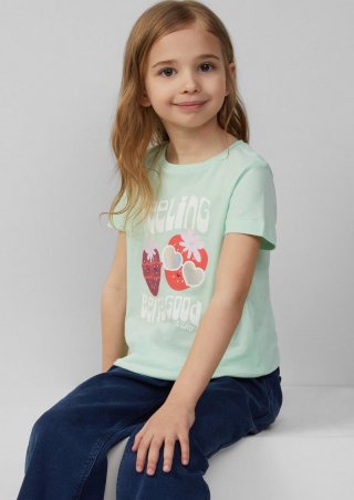 s.Oliver Jersey-T-Shirt im Loose Fit mit Effektprint - minze
