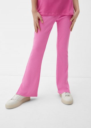 s.Oliver Loose: Leggings mit Rippstruktur - pink