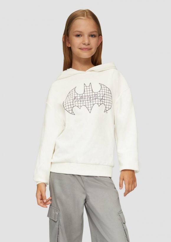 s.Oliver Oversized-Kapuzenshirt mit Batgirl®-Print und Stickerei - ecru