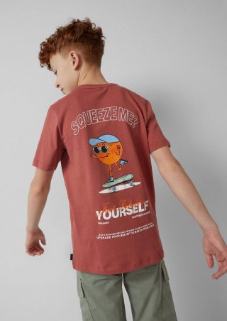 s.Oliver T-Shirt mit Rückenprint - rubinrot