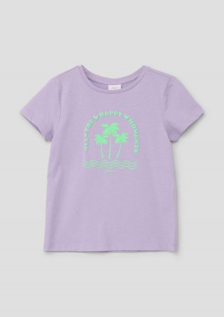 s.Oliver T-Shirt mit Frontprint - lavendel