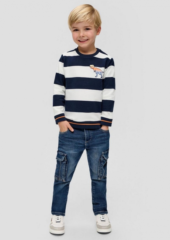 s.Oliver Jeans Pelle / Regular Fit / Mid Rise / Straight Leg / Cargotaschen - dunkelblau