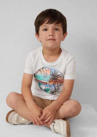 s.Oliver T-Shirt mit Frontprint - weiß