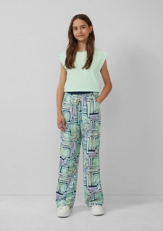 s.Oliver Wide-Leg-Hose aus Viskose im Loose Fit - navy