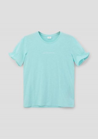 s.Oliver T-Shirt mit Schriftprint - türkis
