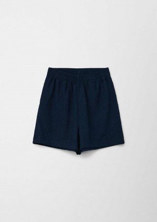 s.Oliver Crêpe-Shorts mit Elastikbund - navy
