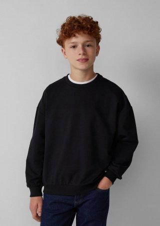 s.Oliver Unisex Sweatshirt im Oversize-Shape - schwarz