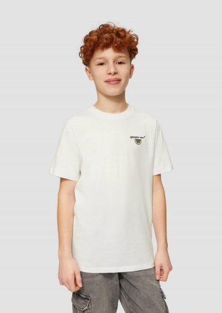s.Oliver T-Shirt aus Jersey mit Stick-Detail - weiß