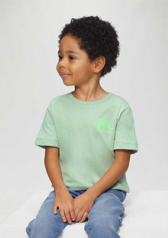 s.Oliver T-Shirt mit kleinem Brustprint - hellgrün
