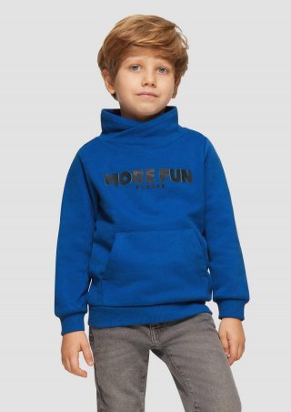 s.Oliver Wärmendes Sweatshirt mit erhabenem Print - royalblau