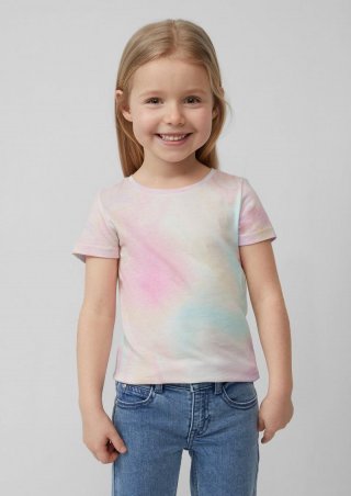 s.Oliver Baumwoll-T-Shirt mit Farbverlauf - weiß