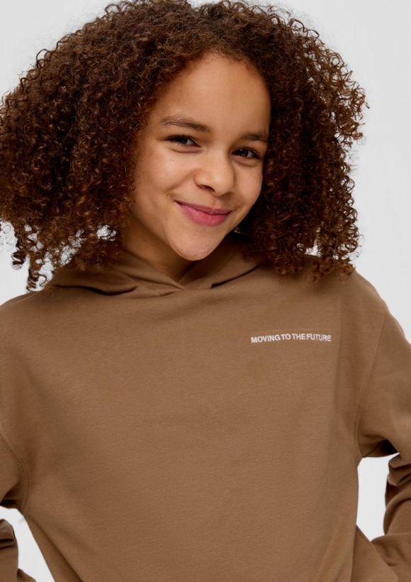 s.Oliver Hoodie mit Stickerei - sandstein
