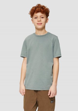 s.Oliver T-Shirt mit Garment Dye - taubengrau