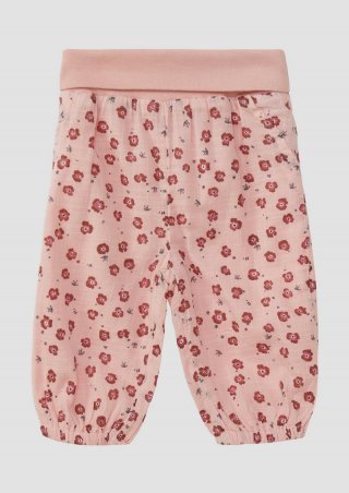 s.Oliver Strukturierte Wide-Leg-Hose mit Elastikbund - rosa