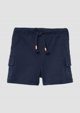 s.Oliver Cargo-Shorts aus Baumwolle mit verstellbarem Elastikbund - navy