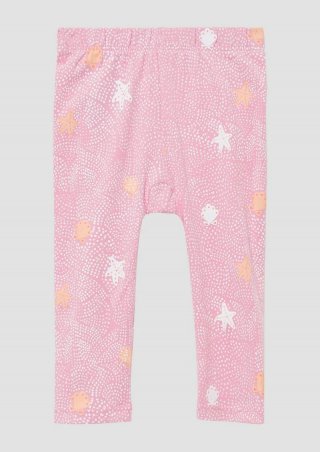 s.Oliver Leggings aus Baumwollmix mit All-over-Print - altrosa