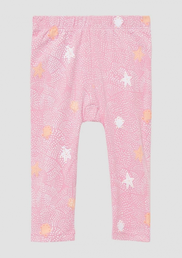 s.Oliver Leggings aus Baumwollmix mit All-over-Print - altrosa