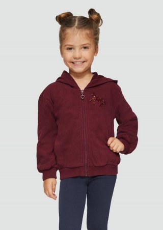s.Oliver Sweatjacke mit Artwork am Rücken - bordeaux