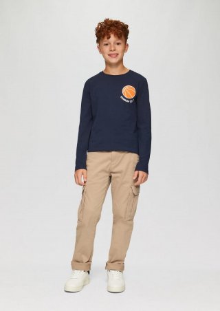 s.Oliver Hose Pete / Regular Fit / Medium Rise / Straight Leg / Cargotaschen - sandfarben