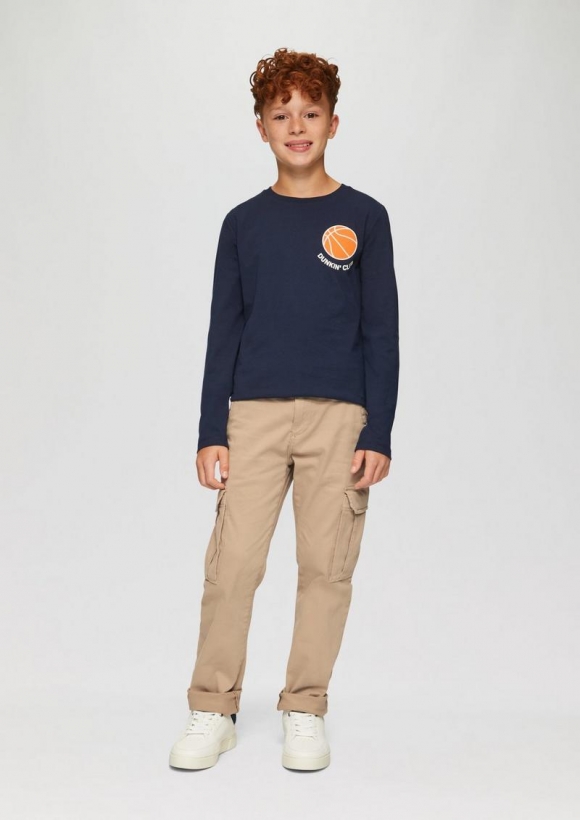 s.Oliver Hose Pete / Regular Fit / Medium Rise / Straight Leg / Cargotaschen - sandfarben