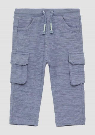 s.Oliver Strukturierte Cargo-Pants mit Gummibund und Tunnelzug - blassblau