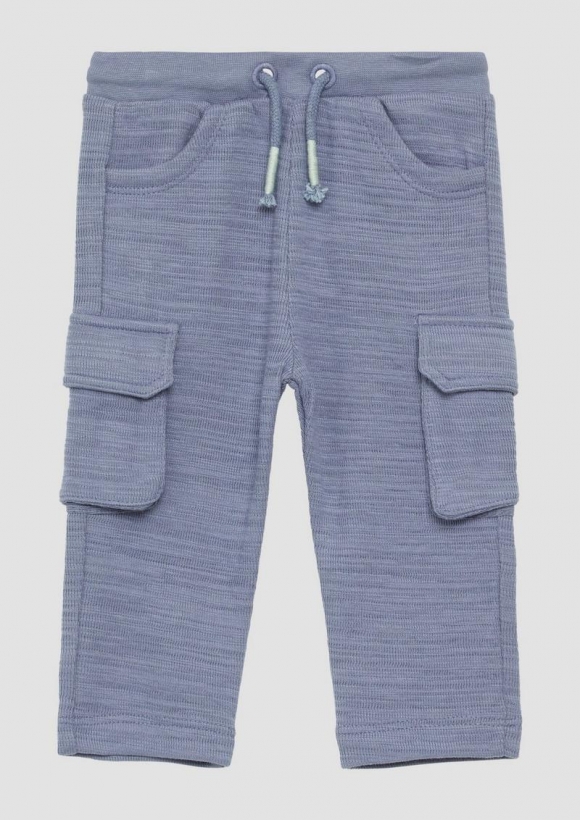 s.Oliver Strukturierte Cargo-Pants mit Gummibund und Tunnelzug - blassblau