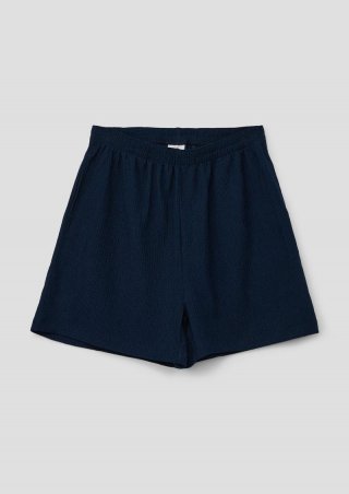 s.Oliver Shorts mit Crêpe-Struktur - navy