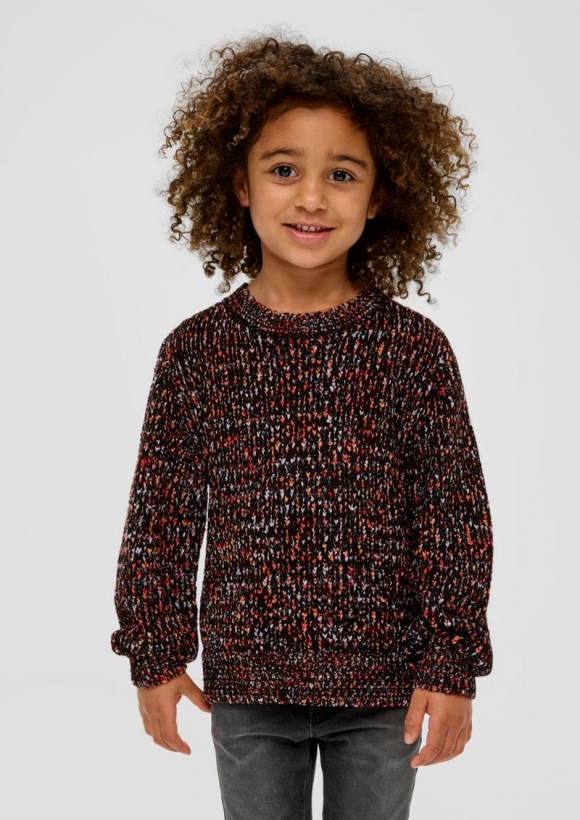 s.Oliver Strickpullover mit Glitzergarn - schwarz