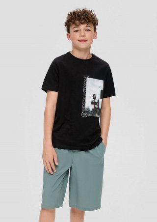 s.Oliver T-Shirt mit Grafik-Print - schwarz