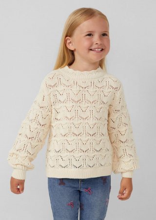 s.Oliver Strickpullover im Loose Fit mit Strickkragen - beige