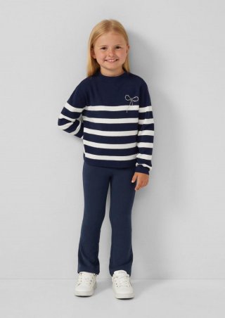 s.Oliver Flared-Leg-Leggings mit Glitzerbund - navy