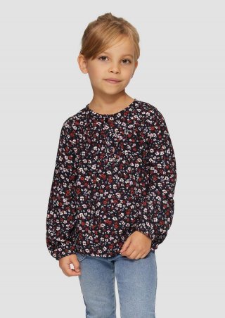 s.Oliver Ausgestellte Bluse aus Viskose - navy