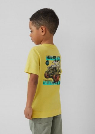 s.Oliver Jerseyshirt aus Baumwolle mit Front- und Rückenprint - gelb