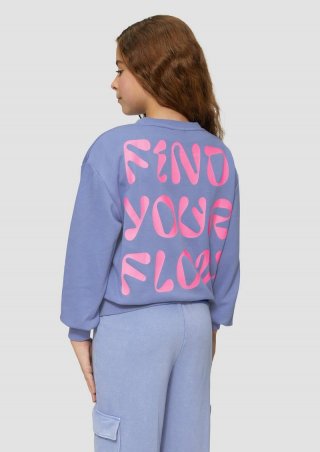 s.Oliver Oversized-Sweatshirt mit Rückenprint - himmelblau