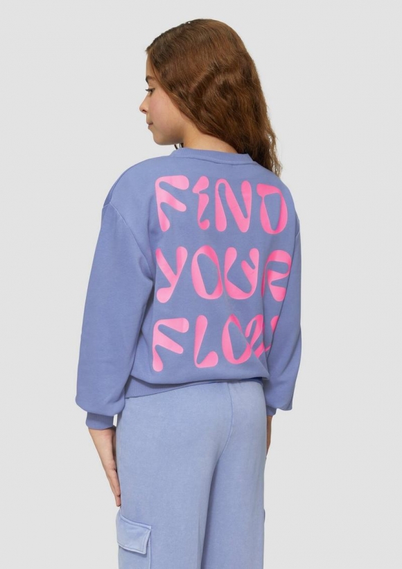 s.Oliver Oversized-Sweatshirt mit Rückenprint - himmelblau