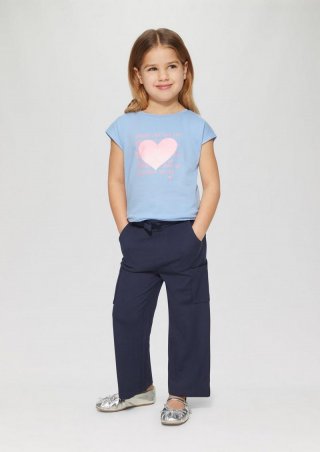s.Oliver Jerseyshirt in V-Shape - himmelblau