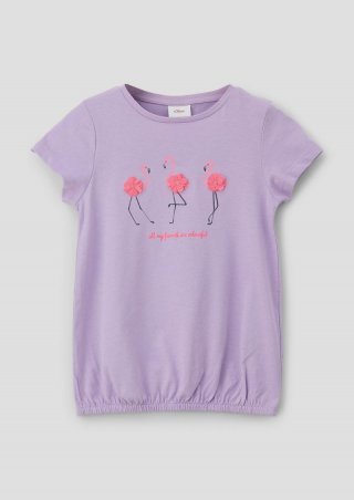 s.Oliver T-Shirt mit Frontprint - lavendel