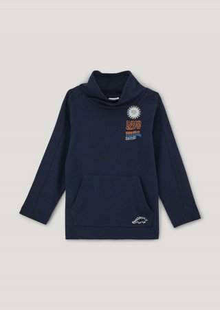 s.Oliver Longsleeve mit Schalkragen - navy