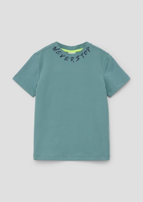 s.Oliver T-Shirt aus Jersey mit Rückenprint - türkis
