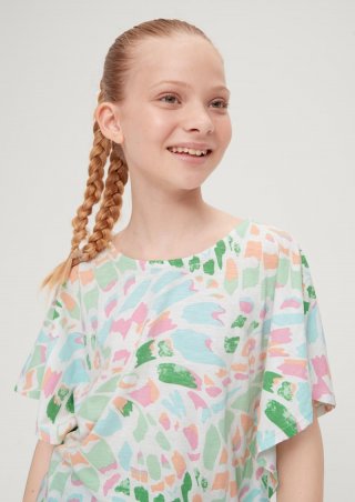 s.Oliver T-Shirt mit Fledermausärmel - weiß